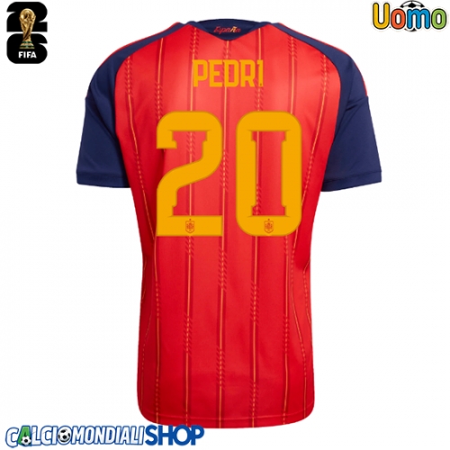 Maglie da calcio Spagna Pedri Gonzalez #20 Prima Maglia Mondiali 2026  Manica Corta